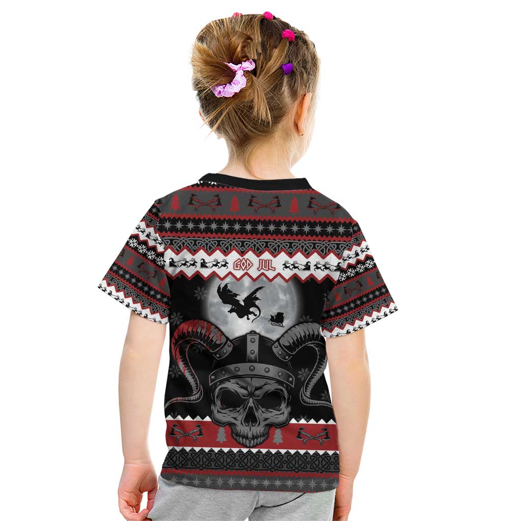 Vikings Christmas Kid T Shirt Fa La La La Fus Ro Dah - Wonder Print Shop