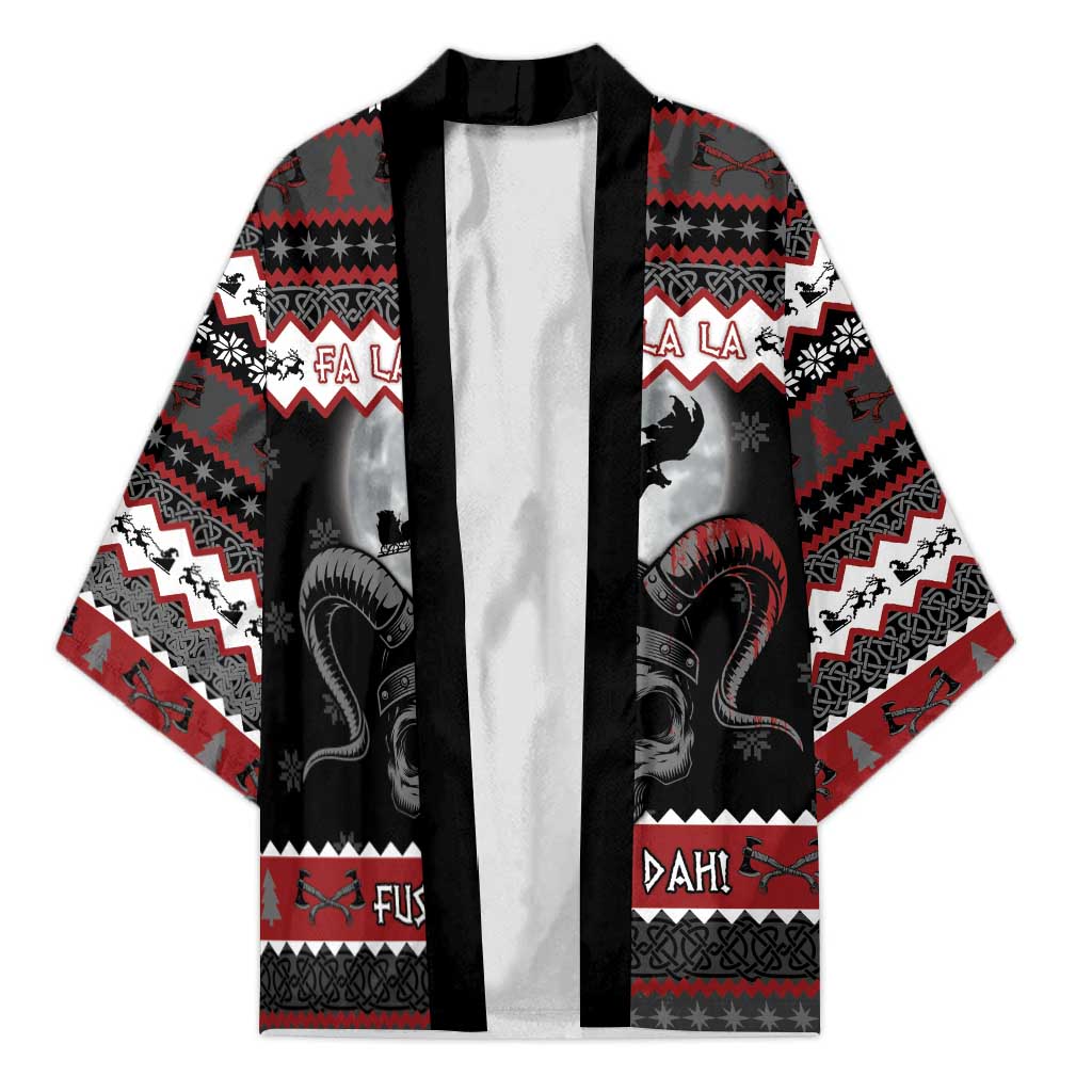 Vikings Christmas Kimono Fa La La La Fus Ro Dah - Wonder Print Shop