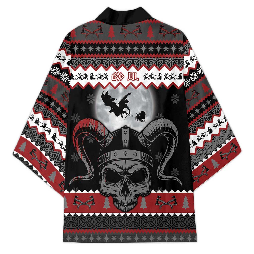 Vikings Christmas Kimono Fa La La La Fus Ro Dah - Wonder Print Shop