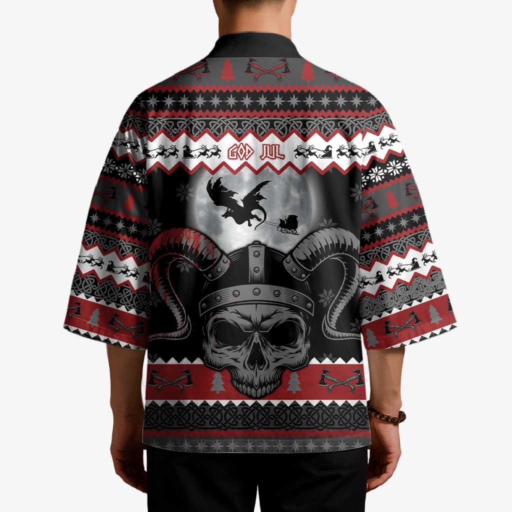 Vikings Christmas Kimono Fa La La La Fus Ro Dah - Wonder Print Shop