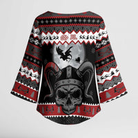 Vikings Christmas Kimono Sleeve Blouse Fa La La La Fus Ro Dah - Wonder Print Shop