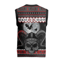 Vikings Christmas Knitted V-Neck Vest Fa La La La Fus Ro Dah - Wonder Print Shop