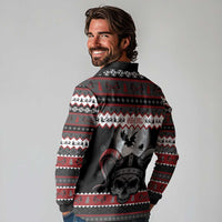 Vikings Christmas Long Sleeve Polo Shirt Fa La La La Fus Ro Dah - Wonder Print Shop