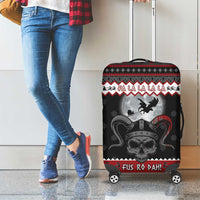 Vikings Christmas Luggage Cover Fa La La La Fus Ro Dah - Wonder Print Shop