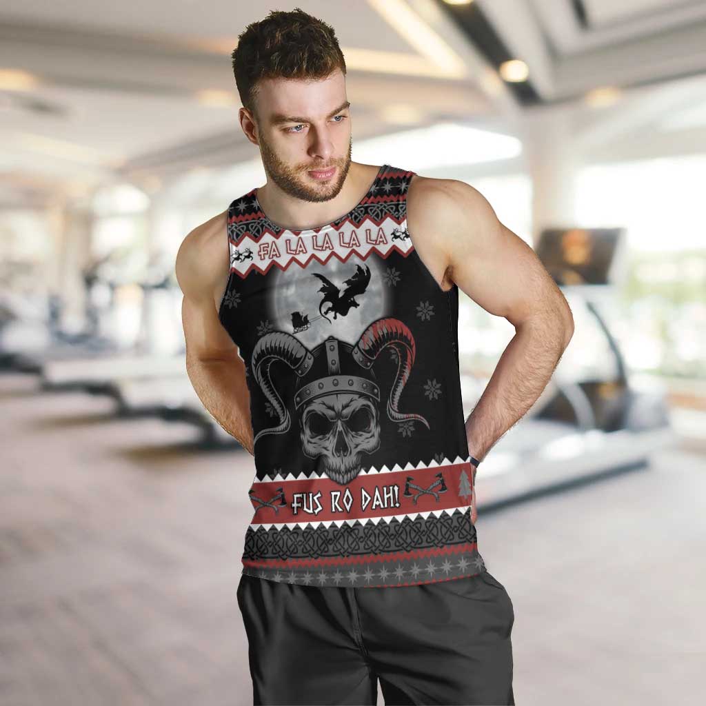 Vikings Christmas Men Tank Top Fa La La La Fus Ro Dah - Wonder Print Shop