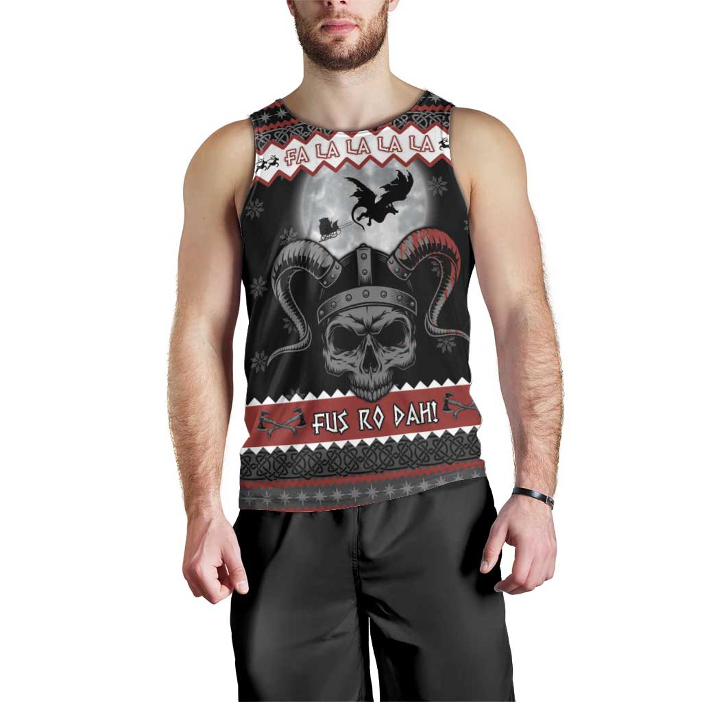 Vikings Christmas Men Tank Top Fa La La La Fus Ro Dah - Wonder Print Shop