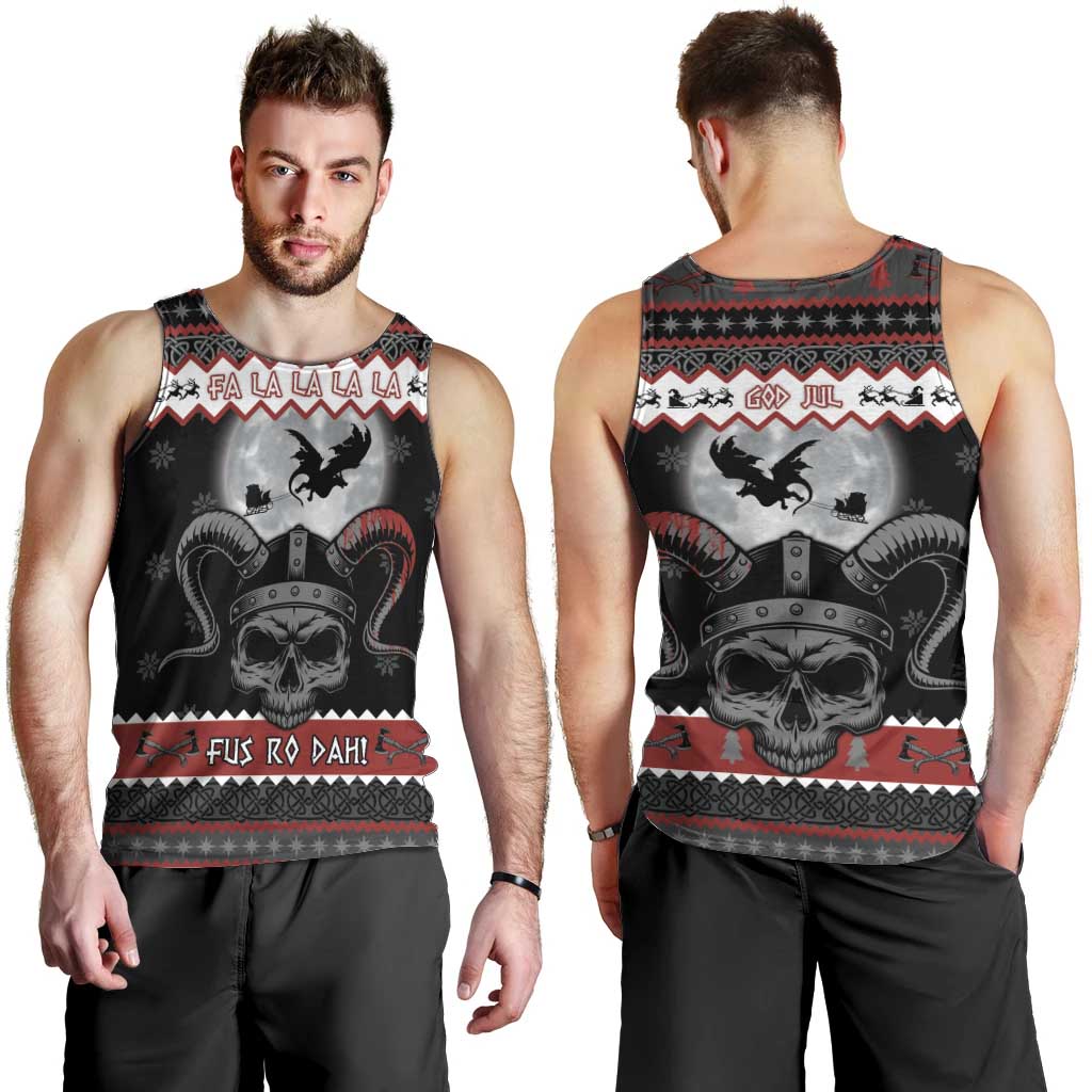 Vikings Christmas Men Tank Top Fa La La La Fus Ro Dah - Wonder Print Shop