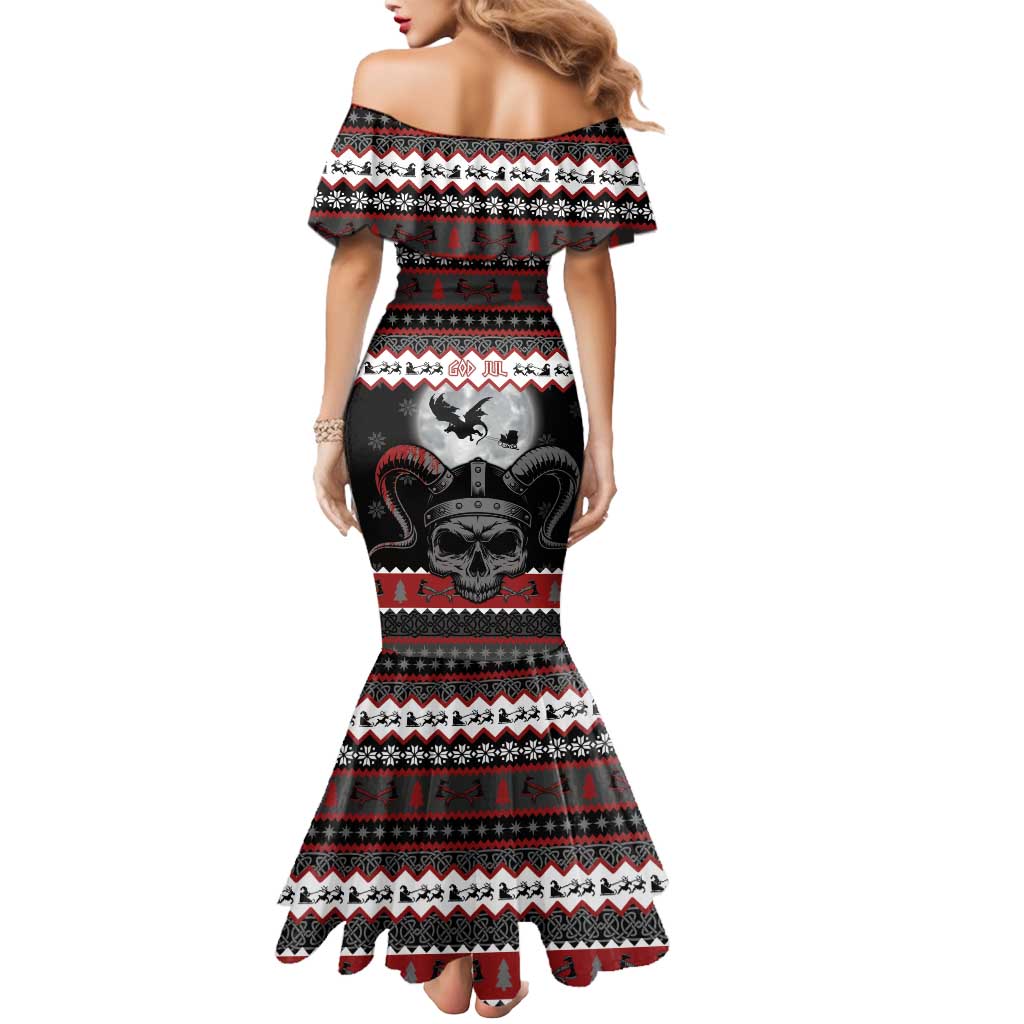 Vikings Christmas Mermaid Dress Fa La La La Fus Ro Dah - Wonder Print Shop