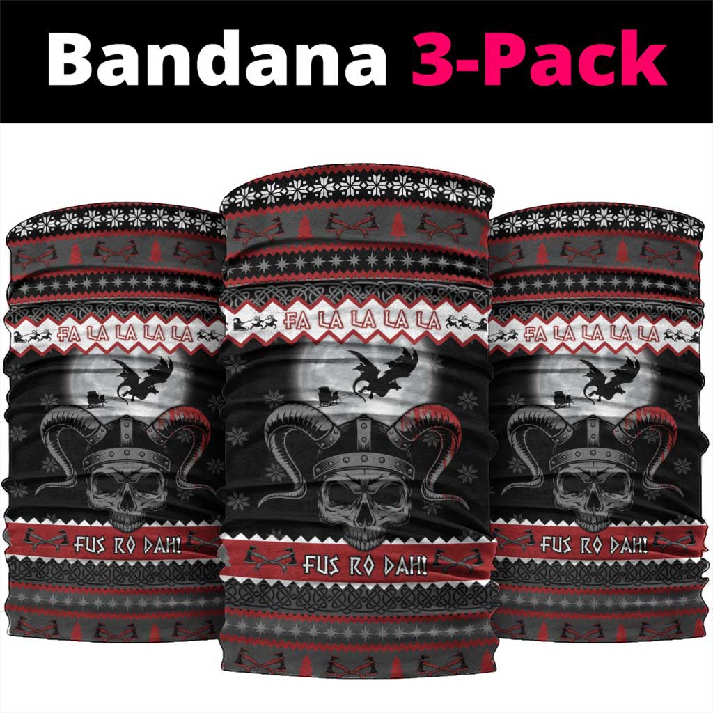 Vikings Christmas Neck Gaiter Fa La La La Fus Ro Dah - Wonder Print Shop