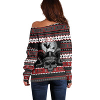 Vikings Christmas Off Shoulder Sweater Fa La La La Fus Ro Dah - Wonder Print Shop