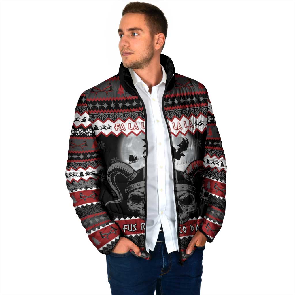 Vikings Christmas Padded Jacket Fa La La La Fus Ro Dah - Wonder Print Shop