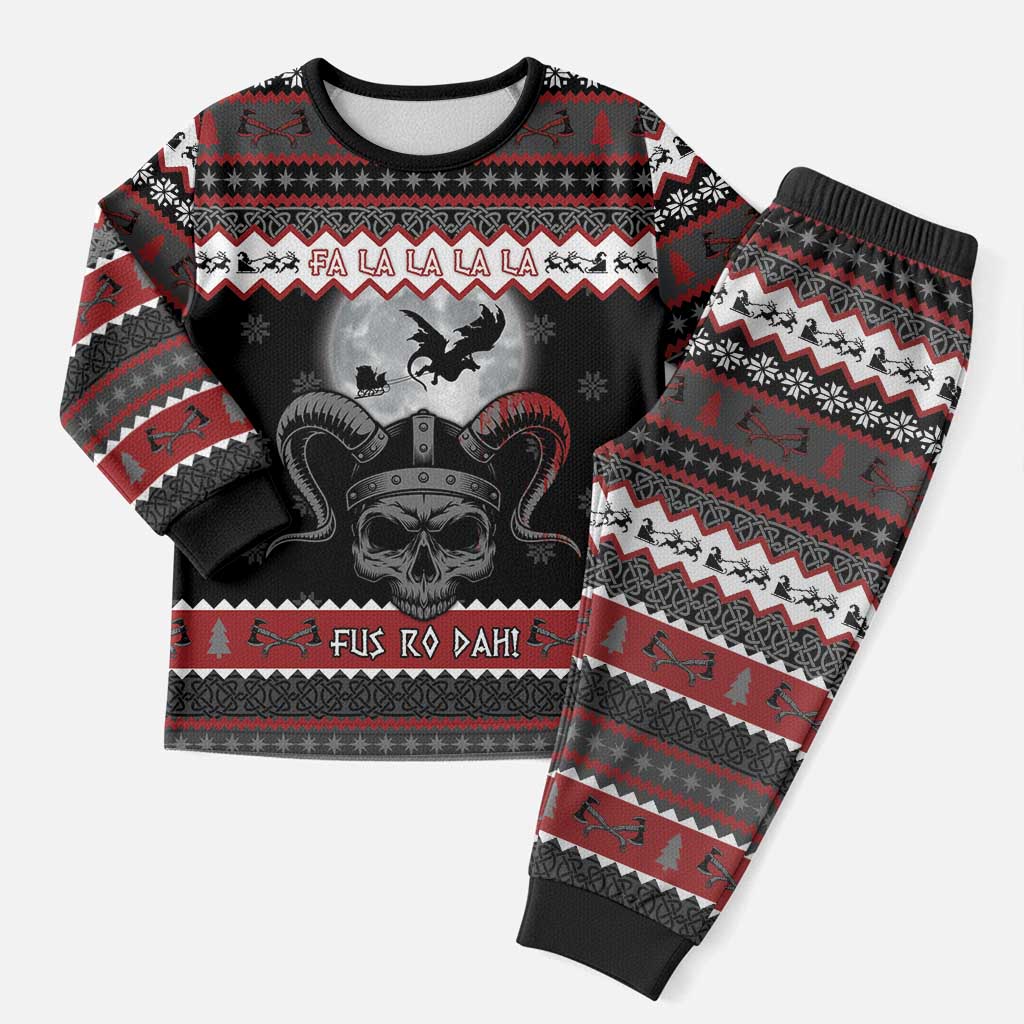 Vikings Christmas Pajama Set Fa La La La Fus Ro Dah - Wonder Print Shop