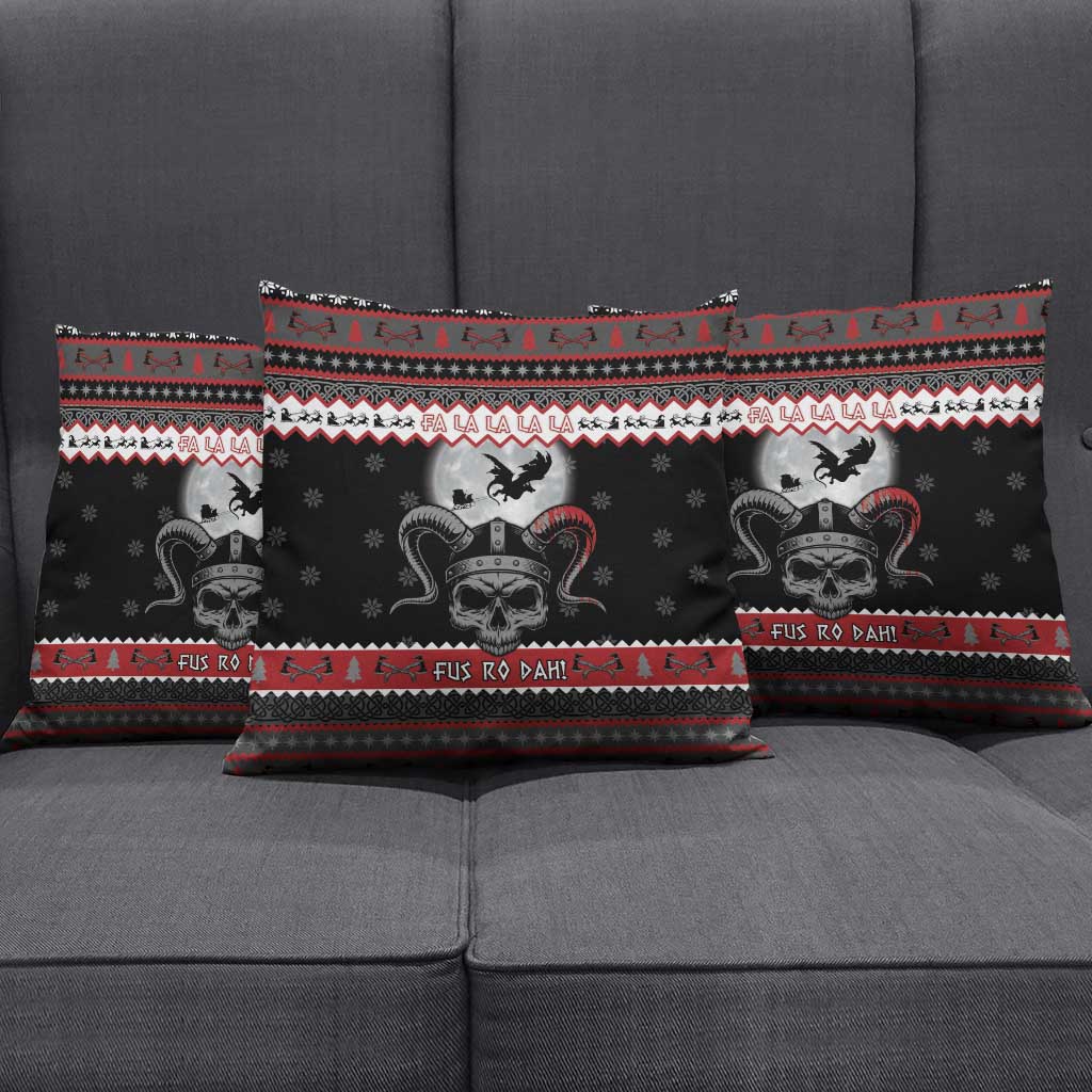 Vikings Christmas Pillow Cover Fa La La La Fus Ro Dah - Wonder Print Shop