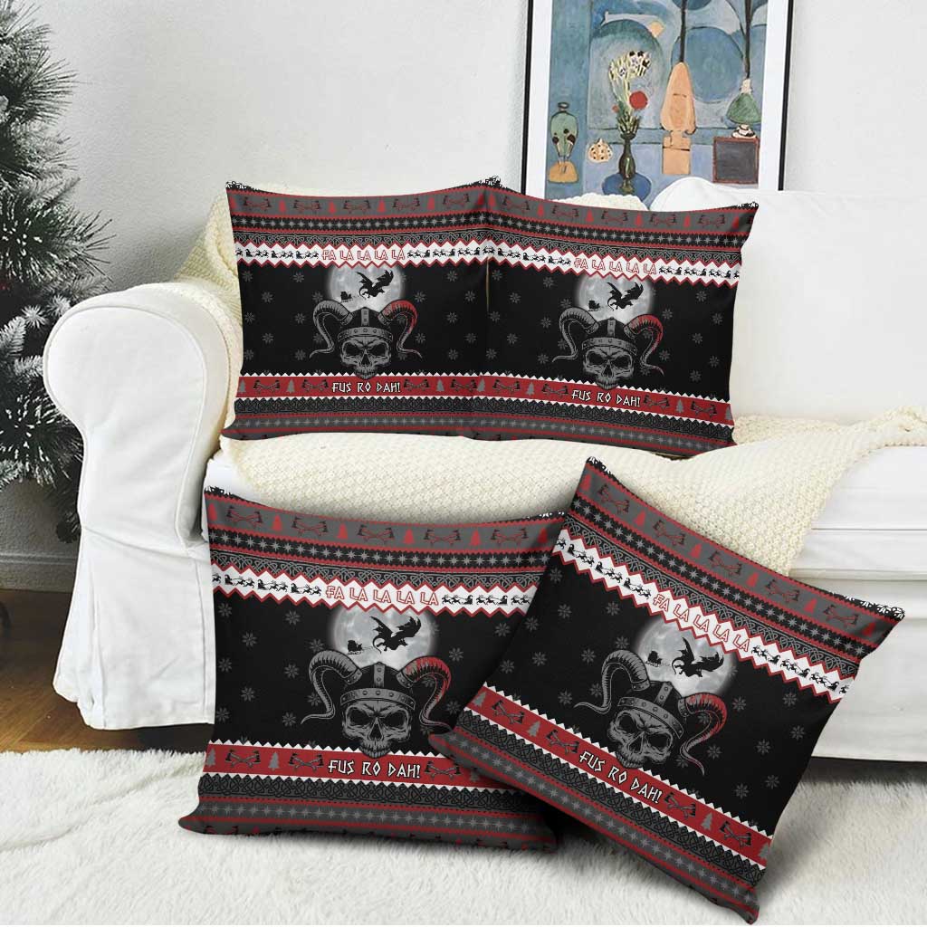 Vikings Christmas Pillow Cover Fa La La La Fus Ro Dah - Wonder Print Shop