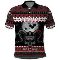 Vikings Christmas Polo Shirt Fa La La La Fus Ro Dah - Wonder Print Shop