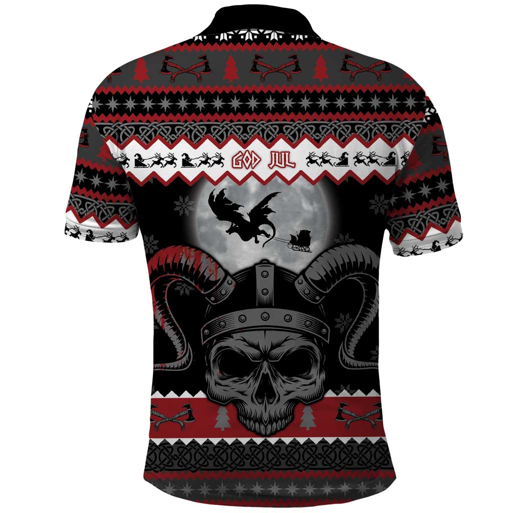 Vikings Christmas Polo Shirt Fa La La La Fus Ro Dah - Wonder Print Shop