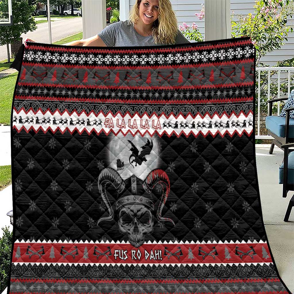 Vikings Christmas Quilt Fa La La La Fus Ro Dah - Wonder Print Shop