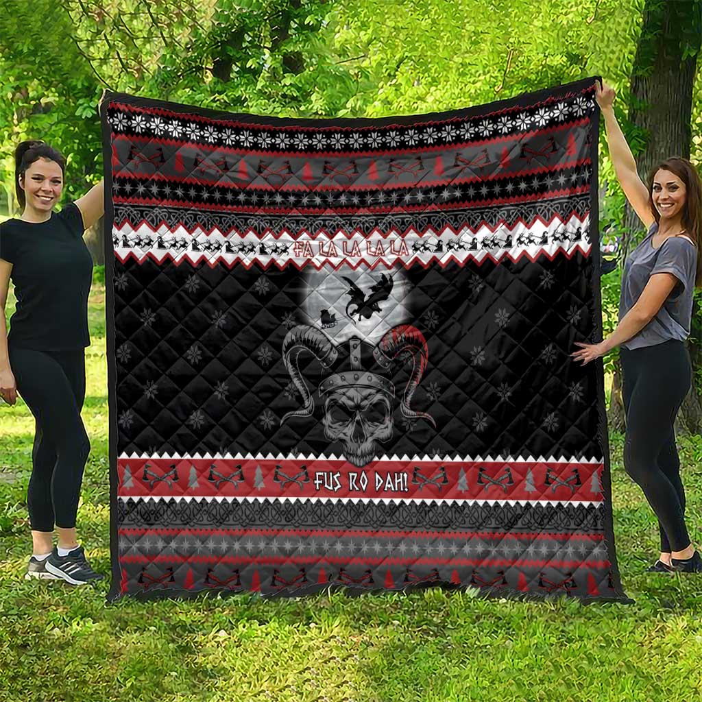 Vikings Christmas Quilt Fa La La La Fus Ro Dah - Wonder Print Shop