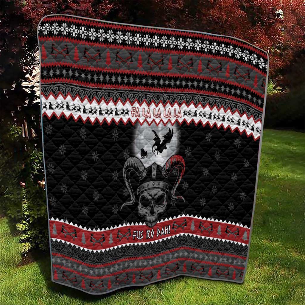 Vikings Christmas Quilt Fa La La La Fus Ro Dah - Wonder Print Shop