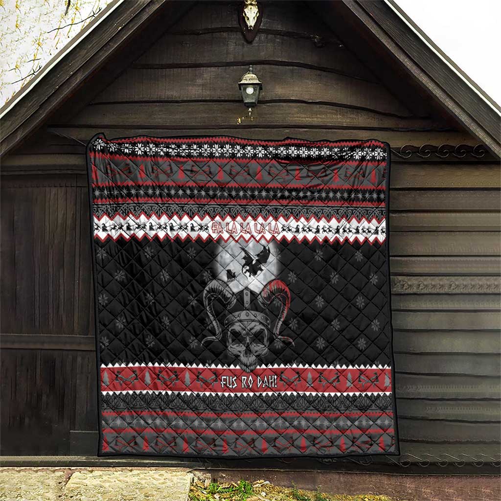 Vikings Christmas Quilt Fa La La La Fus Ro Dah - Wonder Print Shop