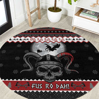 Vikings Christmas Round Carpet Fa La La La Fus Ro Dah - Wonder Print Shop