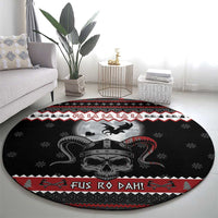 Vikings Christmas Round Carpet Fa La La La Fus Ro Dah - Wonder Print Shop