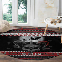 Vikings Christmas Round Carpet Fa La La La Fus Ro Dah - Wonder Print Shop