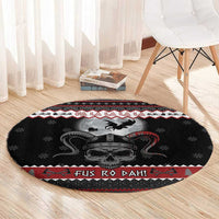 Vikings Christmas Round Carpet Fa La La La Fus Ro Dah - Wonder Print Shop