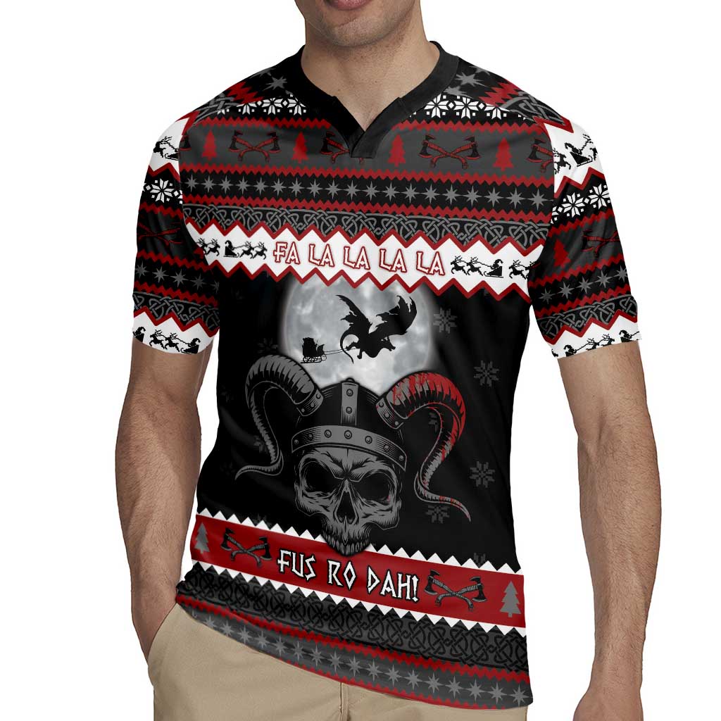 Vikings Christmas Rugby Jersey Fa La La La Fus Ro Dah - Wonder Print Shop