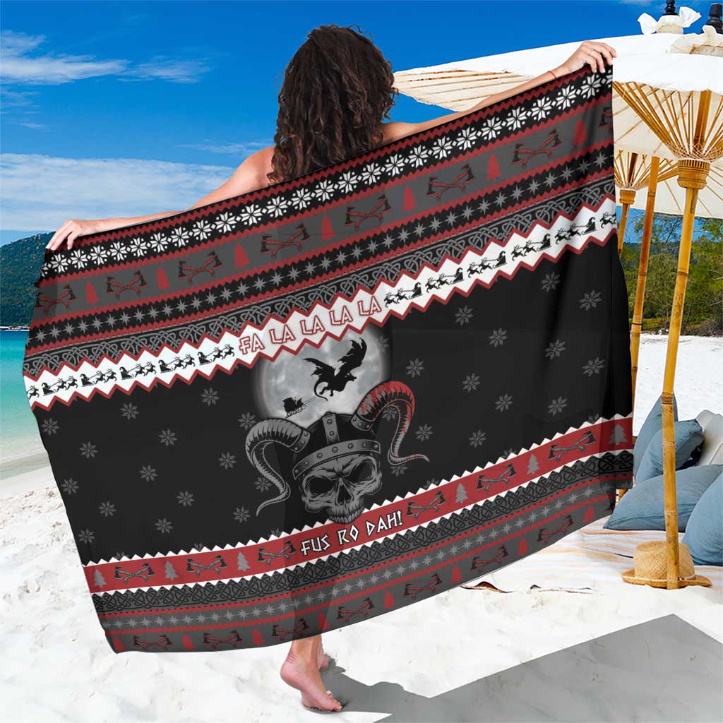 Vikings Christmas Sarong Fa La La La Fus Ro Dah - Wonder Print Shop