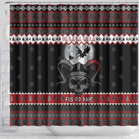 Vikings Christmas Shower Curtain Fa La La La Fus Ro Dah - Wonder Print Shop