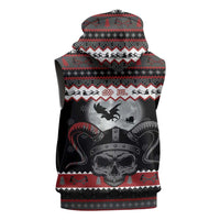 Vikings Christmas Sleeveless Hoodie Fa La La La Fus Ro Dah - Wonder Print Shop