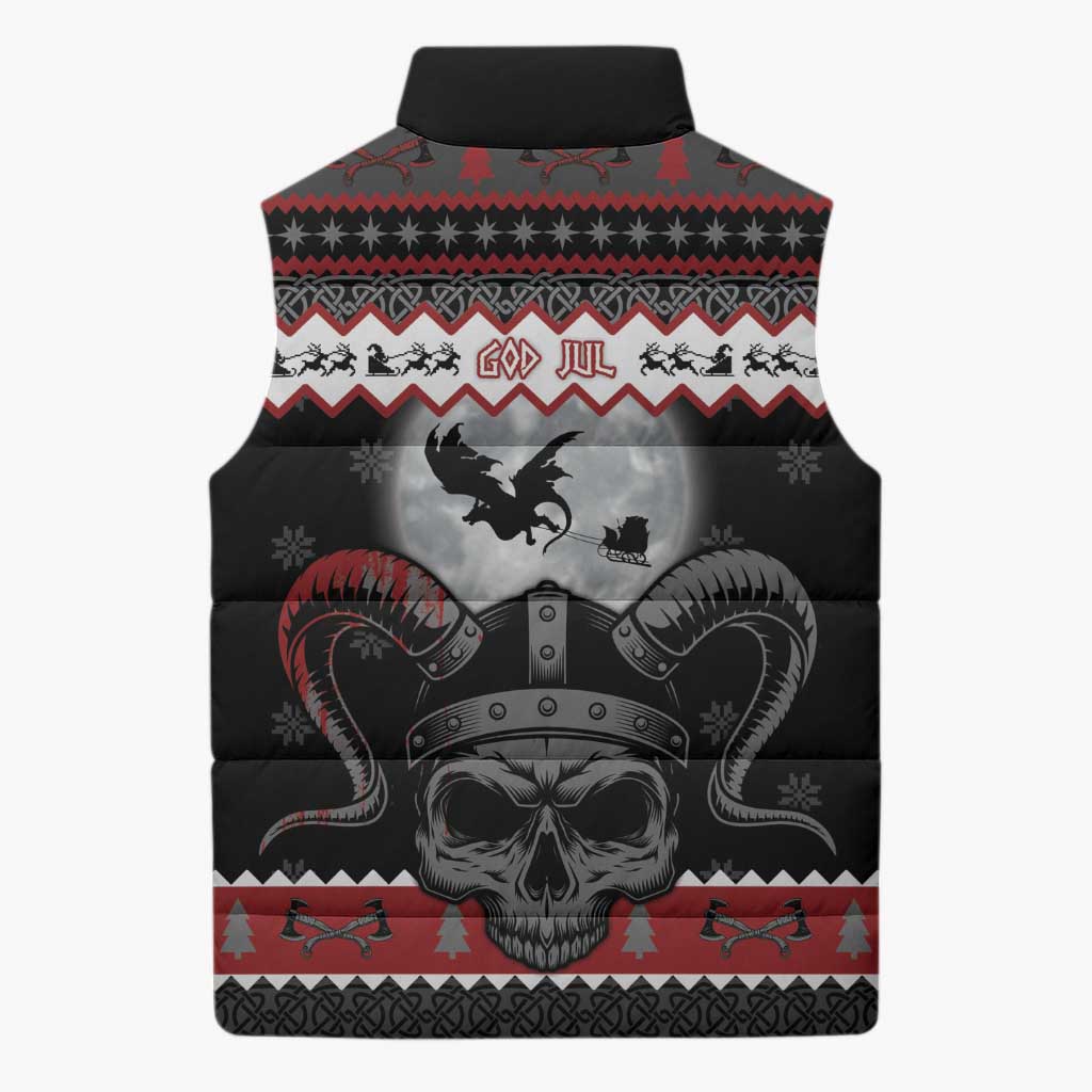Vikings Christmas Sleeveless Puffer Jacket Fa La La La Fus Ro Dah - Wonder Print Shop