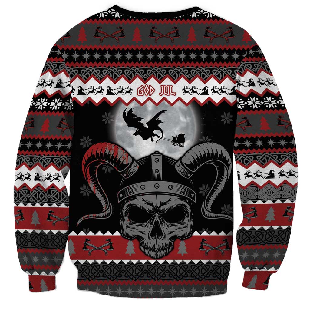 Vikings Christmas Sweatshirt Fa La La La Fus Ro Dah - Wonder Print Shop