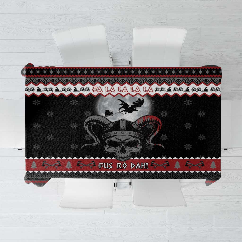 Vikings Christmas Tablecloth Fa La La La Fus Ro Dah - Wonder Print Shop