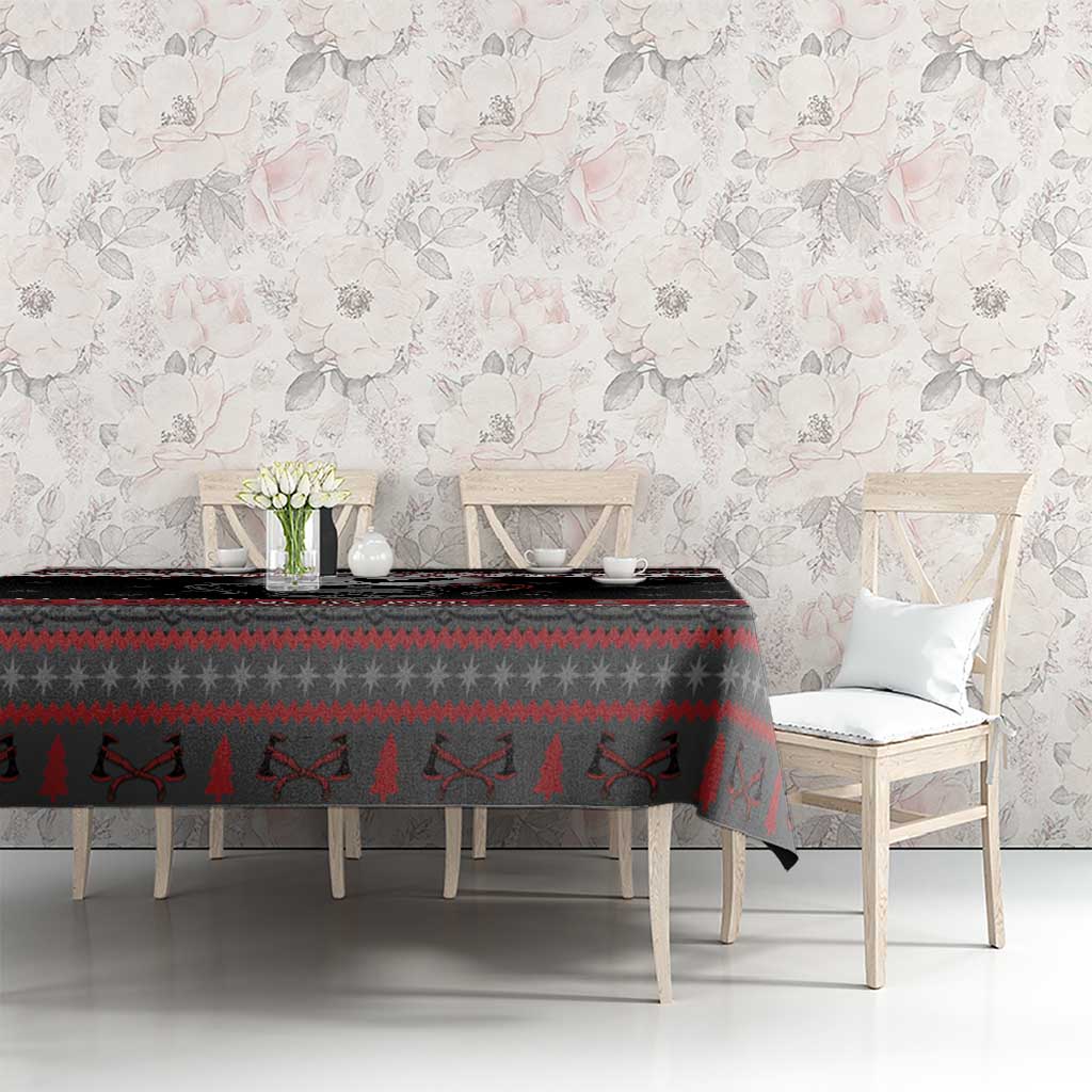 Vikings Christmas Tablecloth Fa La La La Fus Ro Dah - Wonder Print Shop