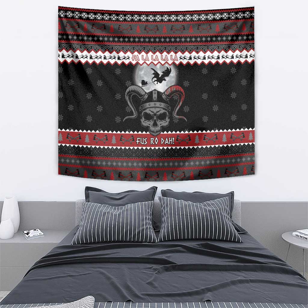 Vikings Christmas Tapestry Fa La La La Fus Ro Dah - Wonder Print Shop
