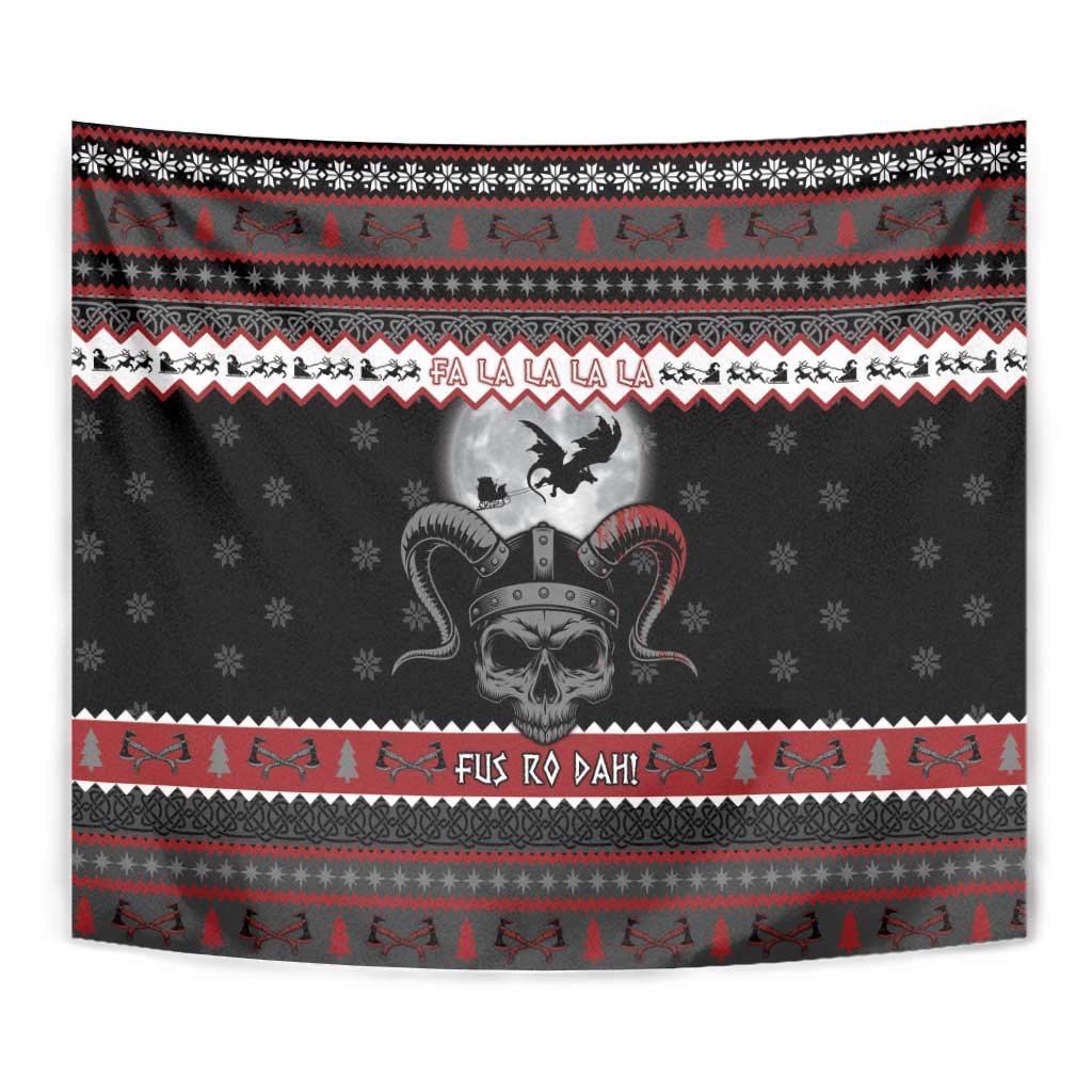 Vikings Christmas Tapestry Fa La La La Fus Ro Dah - Wonder Print Shop