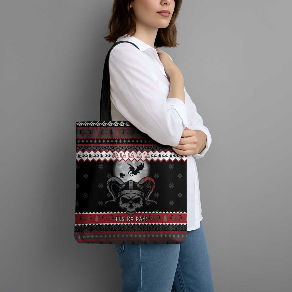 Vikings Christmas Tote Bag Fa La La La Fus Ro Dah - Wonder Print Shop