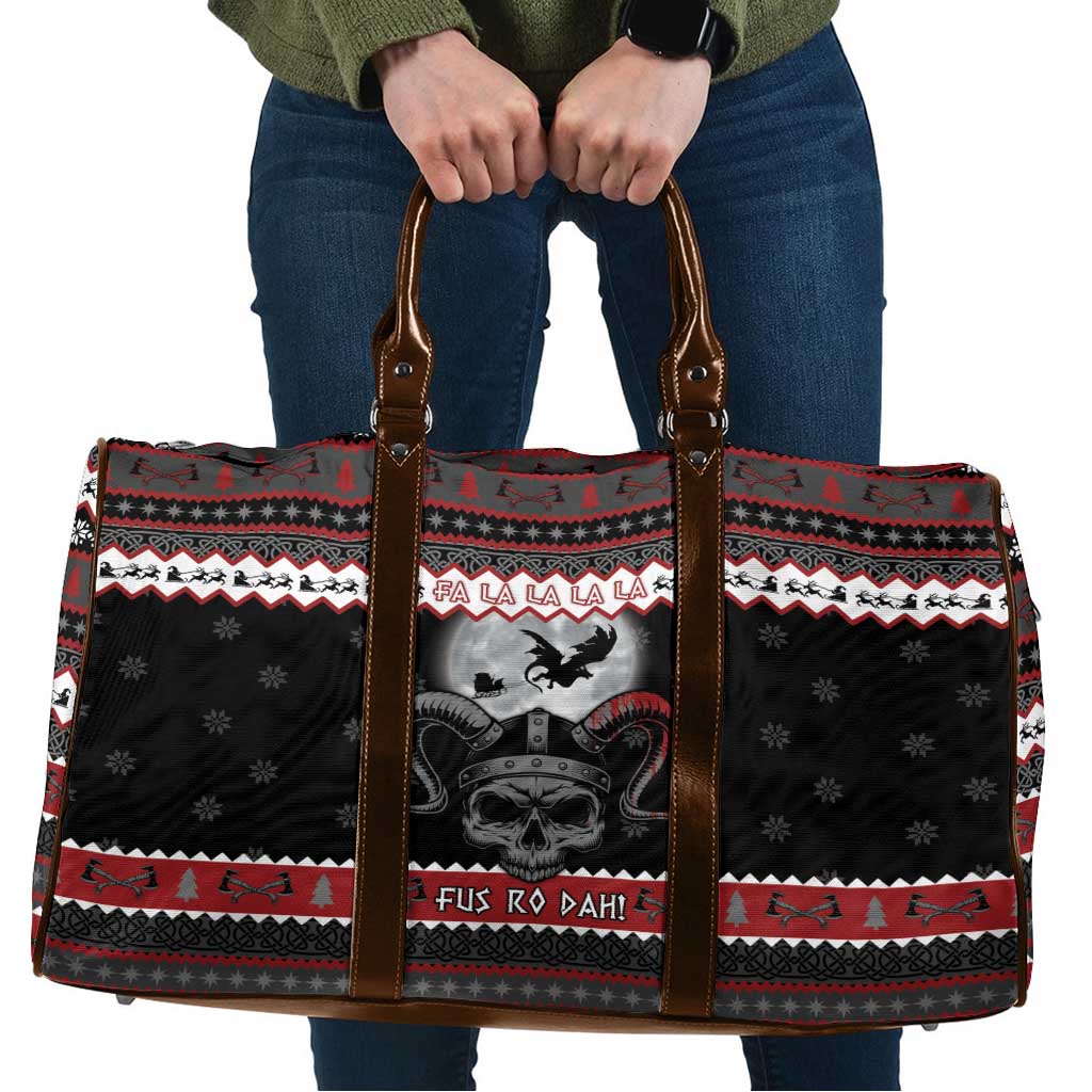 Vikings Christmas Travel Bag Fa La La La Fus Ro Dah - Wonder Print Shop