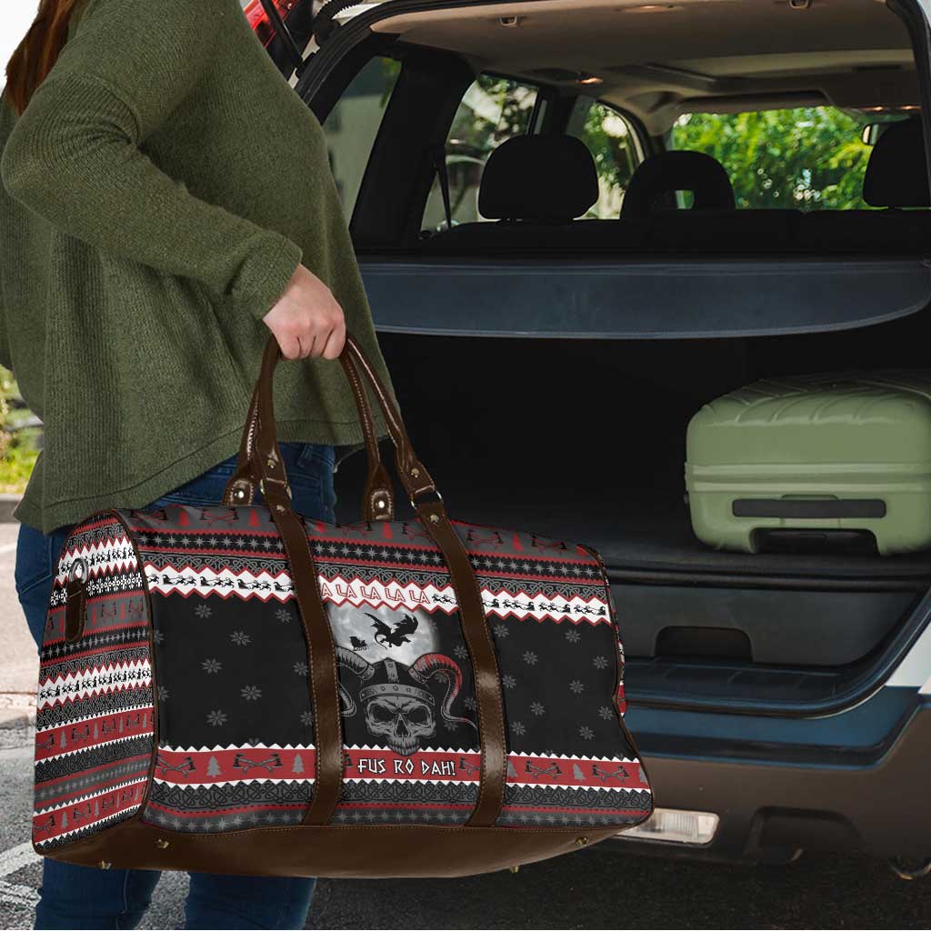 Vikings Christmas Travel Bag Fa La La La Fus Ro Dah - Wonder Print Shop