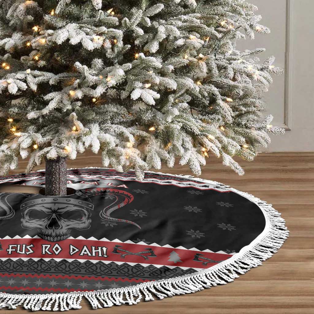 Vikings Christmas Tree Skirt Fa La La La Fus Ro Dah - Wonder Print Shop