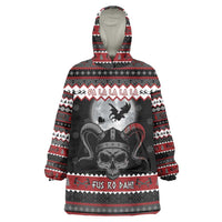 Vikings Christmas Wearable Blanket Hoodie Fa La La La Fus Ro Dah - Wonder Print Shop