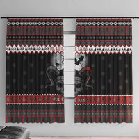 Vikings Christmas Window Curtain Fa La La La Fus Ro Dah - Wonder Print Shop