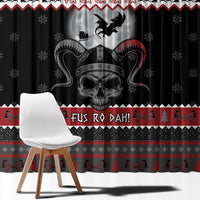 Vikings Christmas Window Curtain Fa La La La Fus Ro Dah - Wonder Print Shop