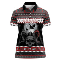 Vikings Christmas Women Polo Shirt Fa La La La Fus Ro Dah - Wonder Print Shop