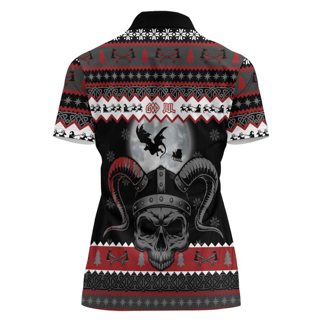 Vikings Christmas Women Polo Shirt Fa La La La Fus Ro Dah - Wonder Print Shop