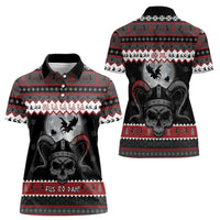 Vikings Christmas Women Polo Shirt Fa La La La Fus Ro Dah - Wonder Print Shop
