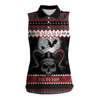 Vikings Christmas Women Sleeveless Polo Shirt Fa La La La Fus Ro Dah - Wonder Print Shop