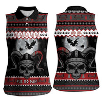 Vikings Christmas Women Sleeveless Polo Shirt Fa La La La Fus Ro Dah - Wonder Print Shop